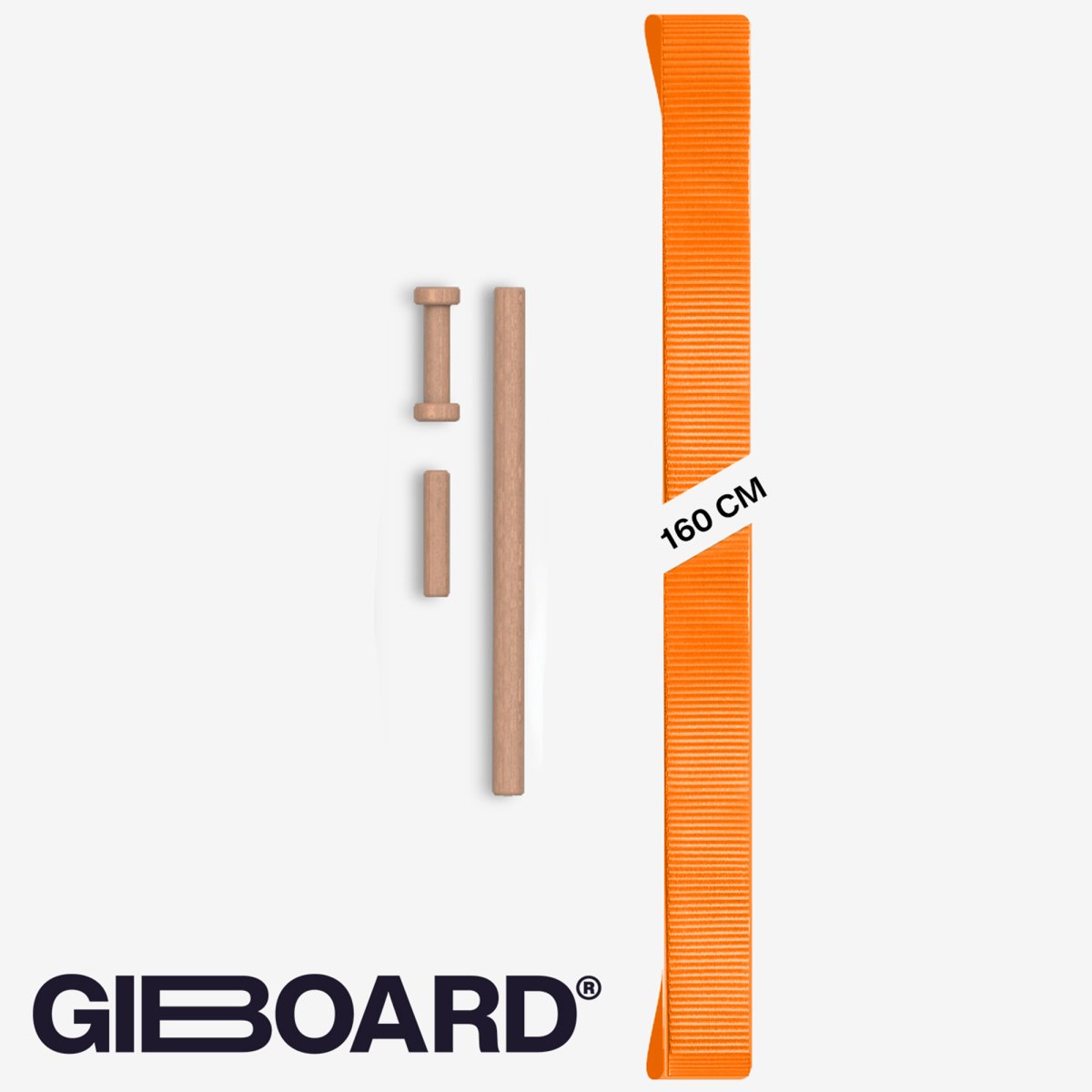 Slackline popruh na Giboard - Jibline, Barva Oranžová