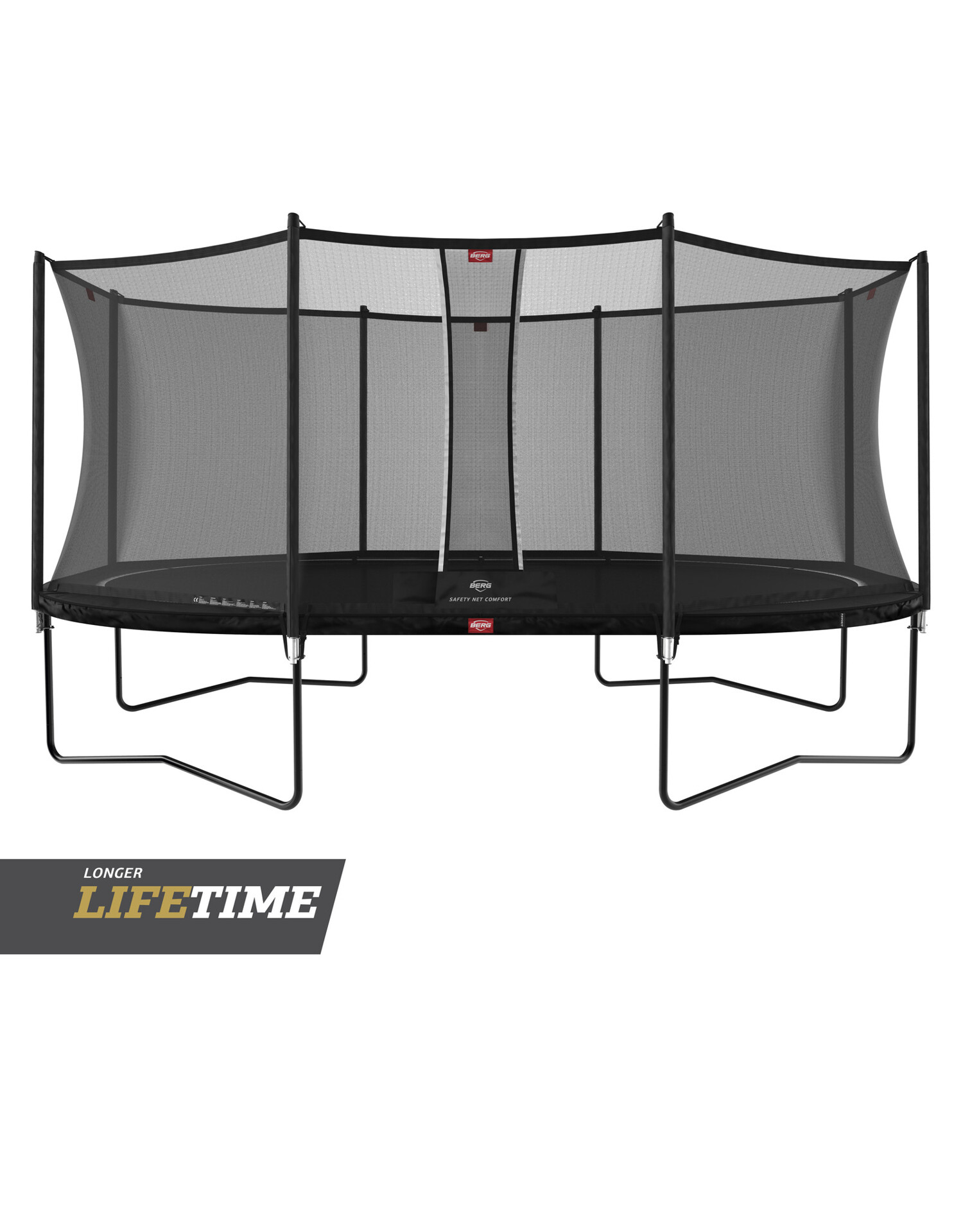 BERG Grand Favorit Regular 520 + Safety Net Comfort, Priemer 520x345 cm, Farba Černá